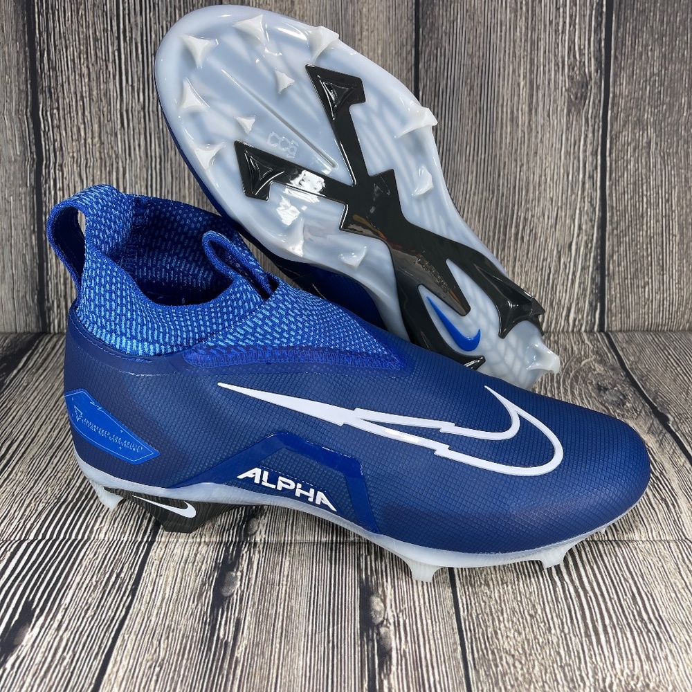 Nike Alpha Menace Elite 3 Flyknit Football Cleats Game Royal CT6648-414